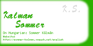 kalman sommer business card